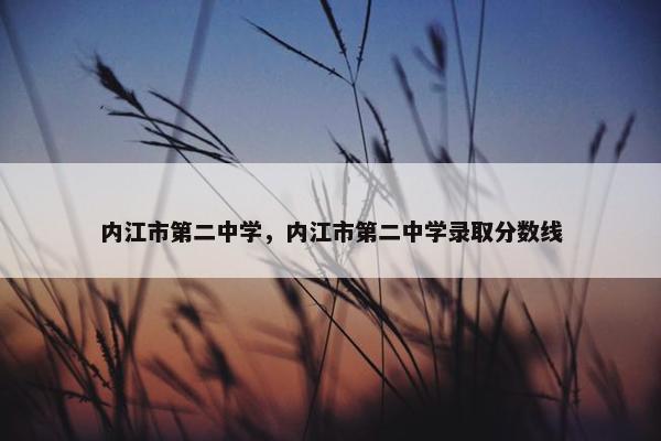 内江市第二中学，内江市第二中学录取分数线