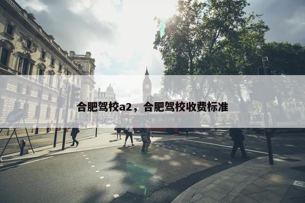 合肥驾校a2，合肥驾校收费标准