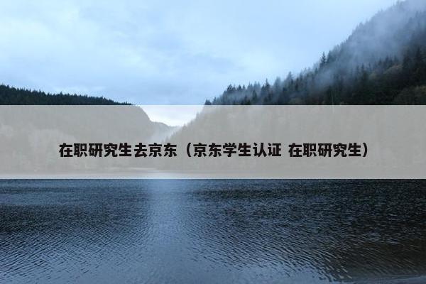 在职研究生去京东（京东学生认证 在职研究生）