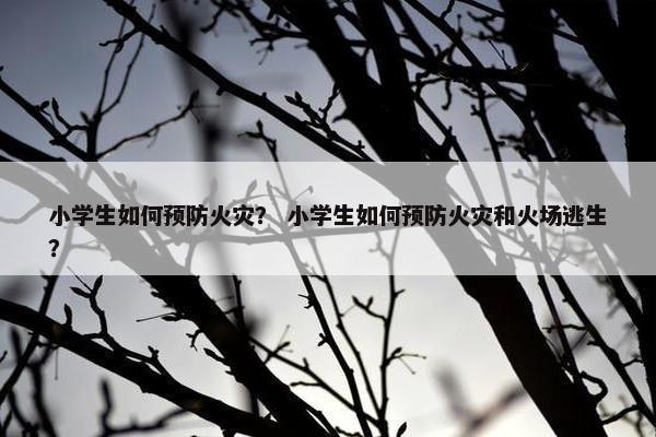 小学生如何预防火灾？ 小学生如何预防火灾和火场逃生？