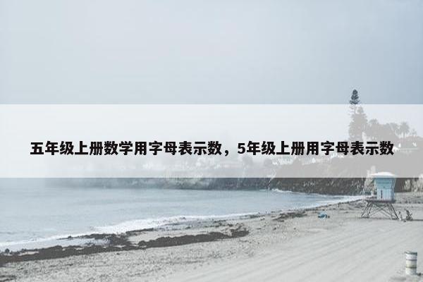 五年级上册数学用字母表示数，5年级上册用字母表示数