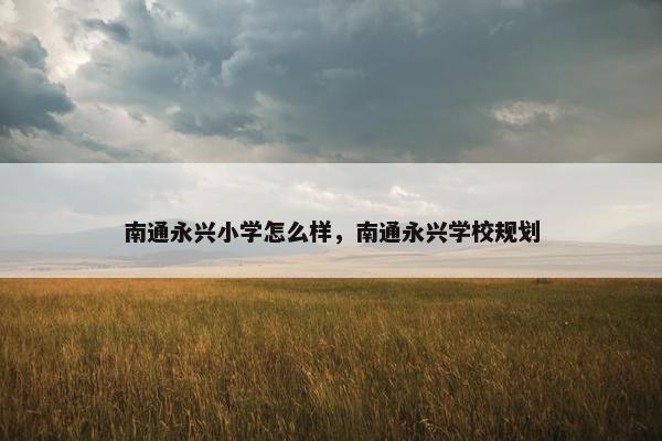 南通永兴小学怎么样，南通永兴学校规划