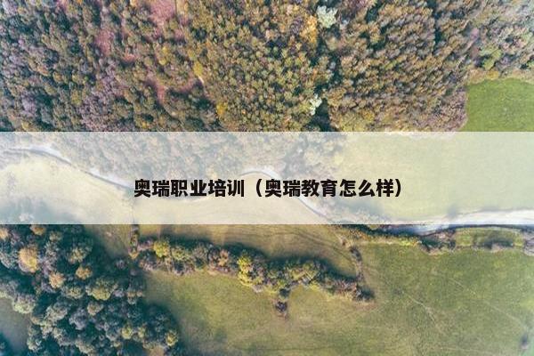 奥瑞职业培训（奥瑞教育怎么样）