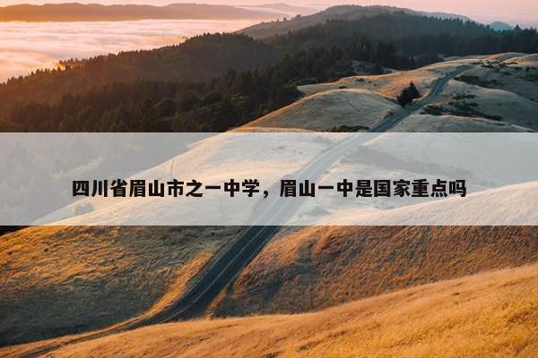 四川省眉山市之一中学，眉山一中是国家重点吗