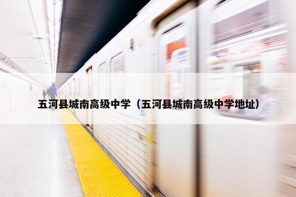 五河县城南高级中学（五河县城南高级中学地址）