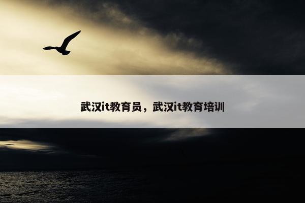 武汉it教育员，武汉it教育培训