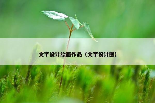 文字设计绘画作品（文字设计图）