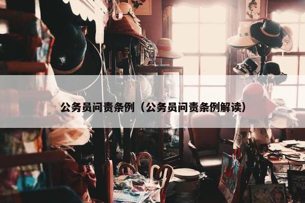 公务员问责条例（公务员问责条例解读）