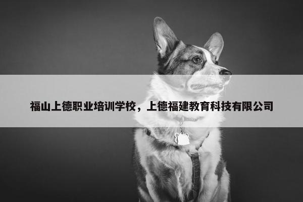 福山上德职业培训学校，上德福建教育科技有限公司