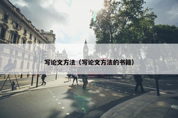 写论文方法（写论文方法的书籍）