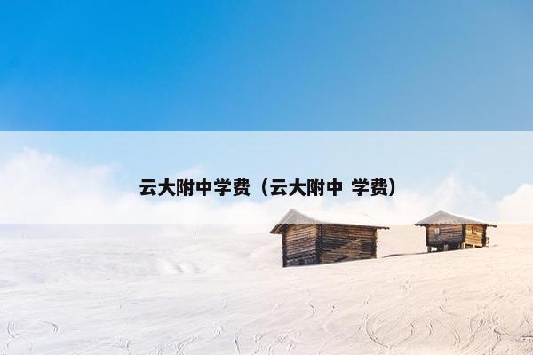云大附中学费（云大附中 学费）