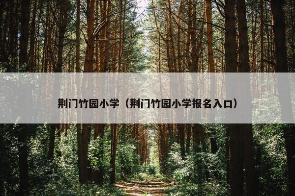 荆门竹园小学（荆门竹园小学报名入口）