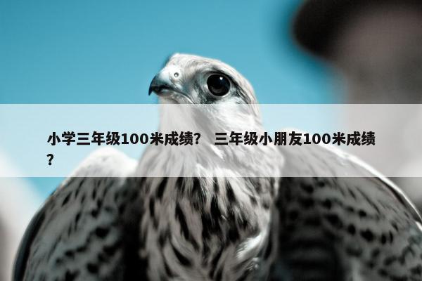 小学三年级100米成绩？ 三年级小朋友100米成绩？