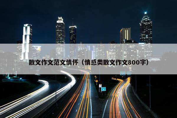 散文作文范文情怀（情感类散文作文800字）