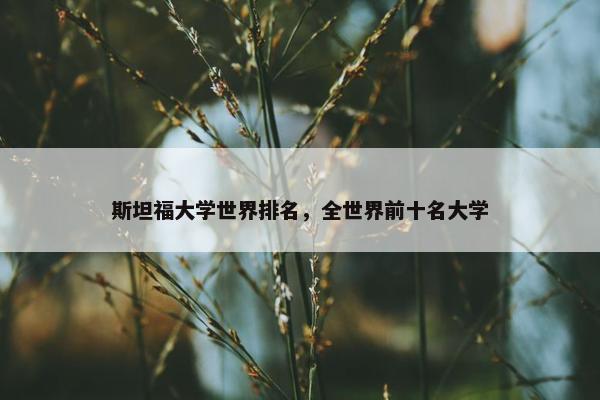 斯坦福大学世界排名，全世界前十名大学