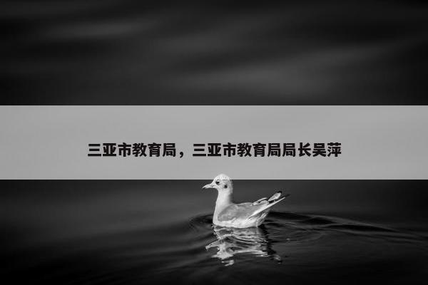 三亚市教育局，三亚市教育局局长吴萍