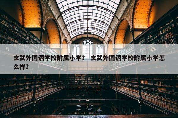 玄武外国语学校附属小学？ 玄武外国语学校附属小学怎么样？