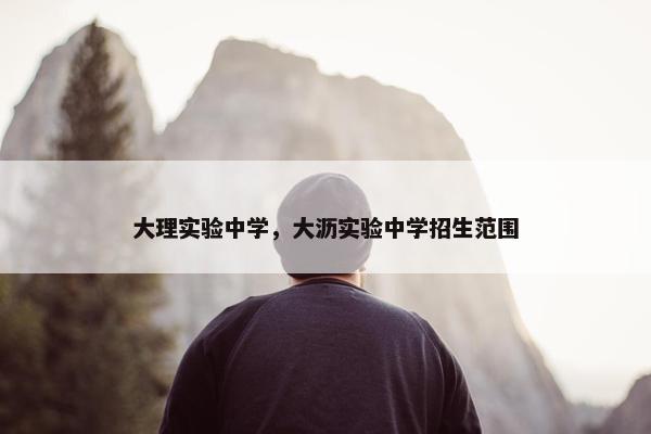 大理实验中学，大沥实验中学招生范围