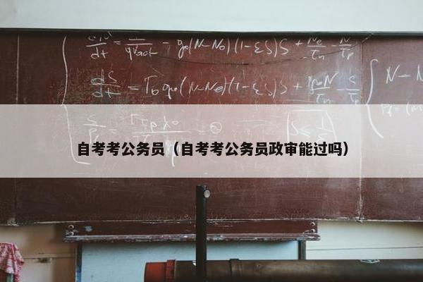 自考考公务员（自考考公务员政审能过吗）