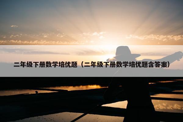 二年级下册数学培优题（二年级下册数学培优题含答案）