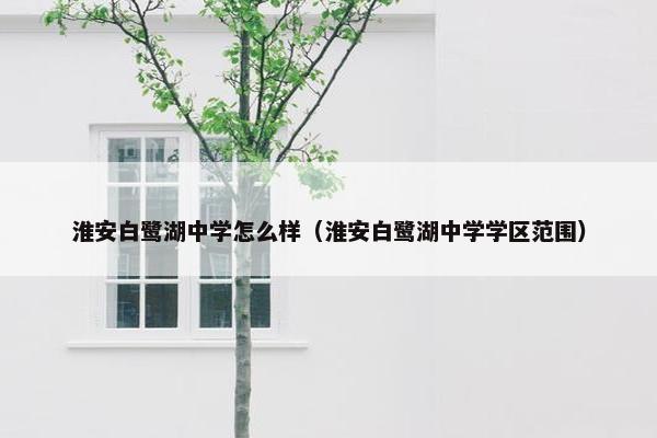 淮安白鹭湖中学怎么样（淮安白鹭湖中学学区范围）