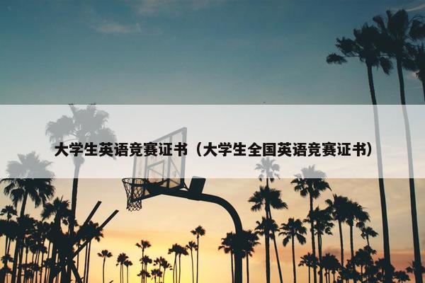 大学生英语竞赛证书（大学生全国英语竞赛证书）