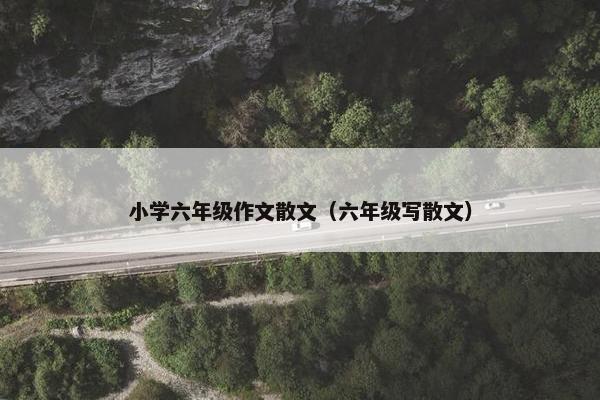小学六年级作文散文（六年级写散文）