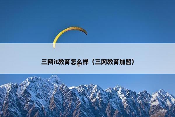 三网it教育怎么样（三网教育加盟）