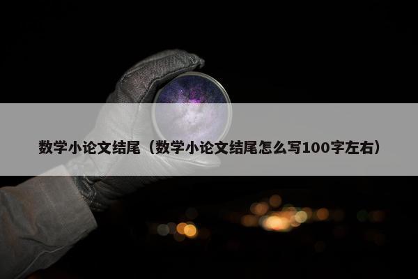数学小论文结尾（数学小论文结尾怎么写100字左右）