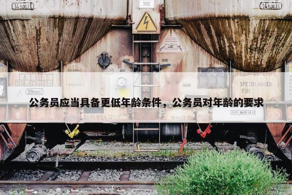 公务员应当具备更低年龄条件，公务员对年龄的要求