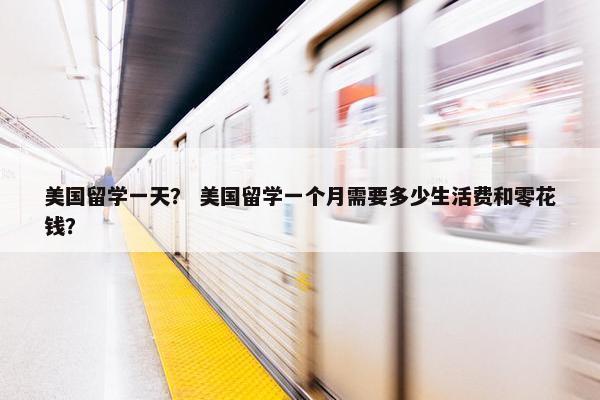 美国留学一天？ 美国留学一个月需要多少生活费和零花钱？