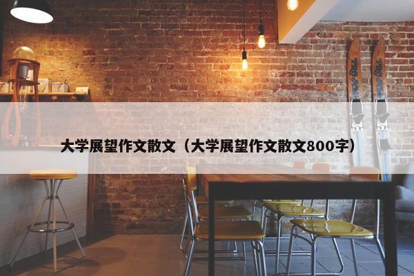 大学展望作文散文（大学展望作文散文800字）