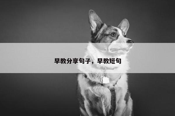 早教分享句子，早教短句