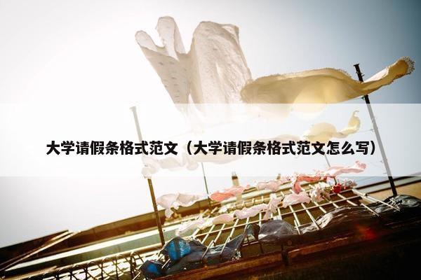 大学请假条格式范文（大学请假条格式范文怎么写）