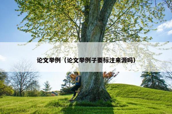 论文举例（论文举例子要标注来源吗）