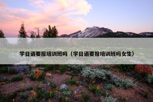 学日语要报培训班吗（学日语要报培训班吗女生）