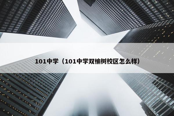 101中学（101中学双榆树校区怎么样）