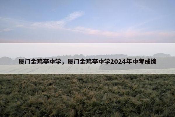 厦门金鸡亭中学，厦门金鸡亭中学2024年中考成绩