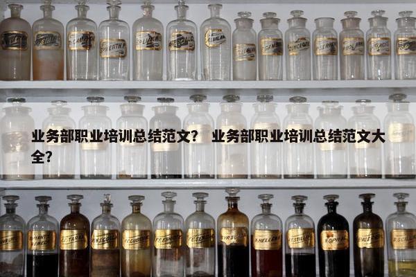 业务部职业培训总结范文？ 业务部职业培训总结范文大全？
