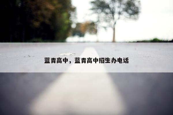 蓝青高中，蓝青高中招生办电话