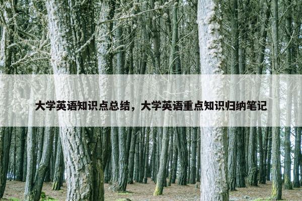 大学英语知识点总结，大学英语重点知识归纳笔记