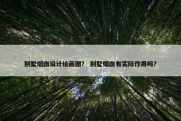 别墅烟囱设计绘画图？ 别墅烟囱有实际作用吗？