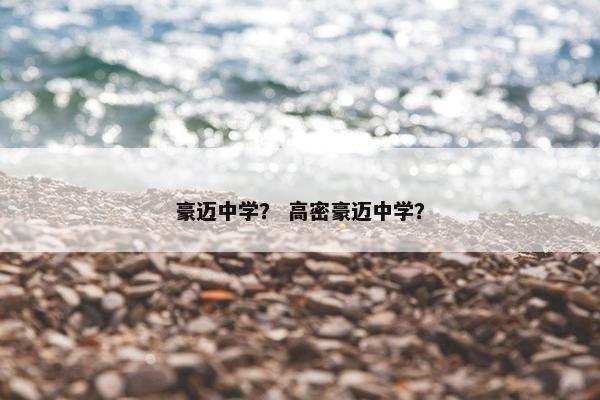 豪迈中学？ 高密豪迈中学？