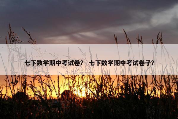 七下数学期中考试卷？ 七下数学期中考试卷子？