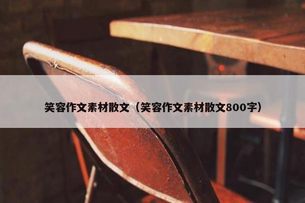 笑容作文素材散文（笑容作文素材散文800字）
