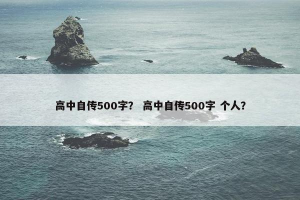 高中自传500字？ 高中自传500字 个人？