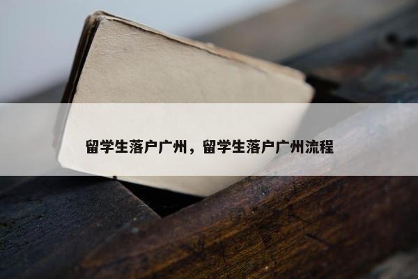 留学生落户广州，留学生落户广州流程