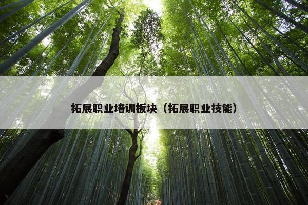 拓展职业培训板块（拓展职业技能）