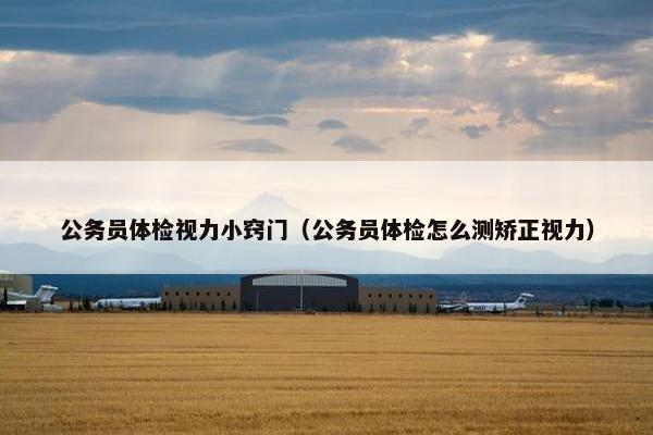 公务员体检视力小窍门（公务员体检怎么测矫正视力）