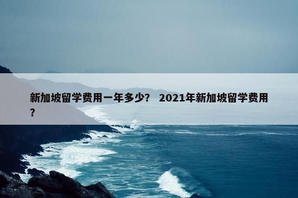 新加坡留学费用一年多少？ 2021年新加坡留学费用？